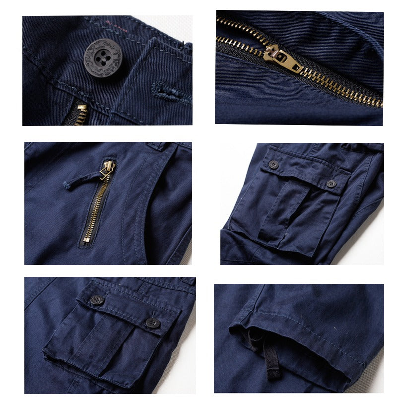 Herrenhose Cargohose Outdoor Multi-Pocket Overalls Hose Übergröße Freizeithose | 