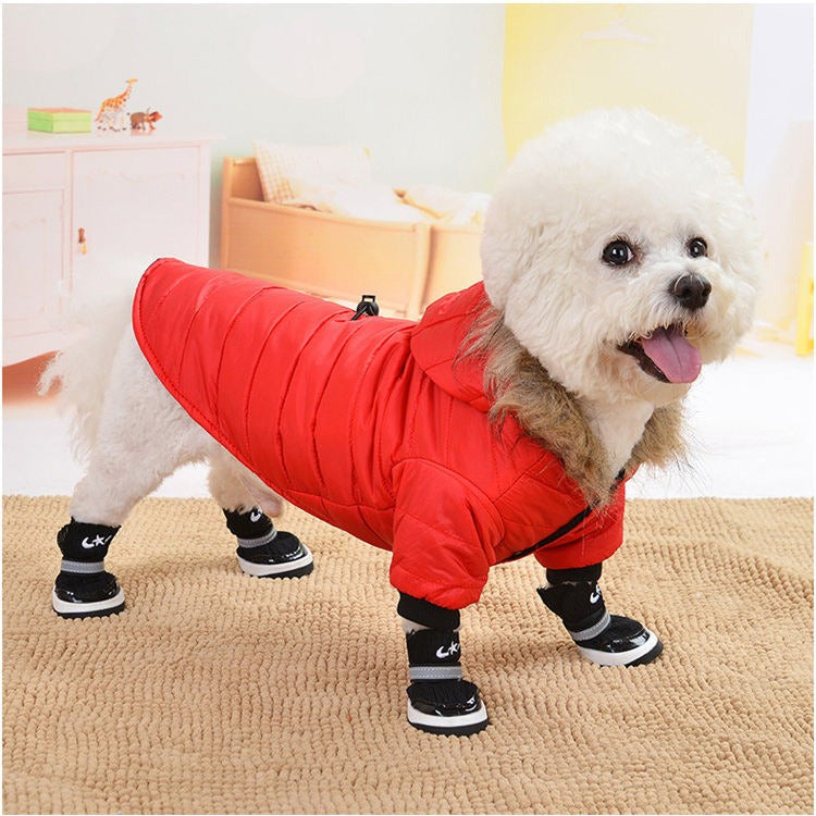 Haustierkleidung Winter Puffermantel Luxus Baumwolle Leichte warme Daunenjacke Hund Zweibein Baumwollanzug Haustierkleidung | 