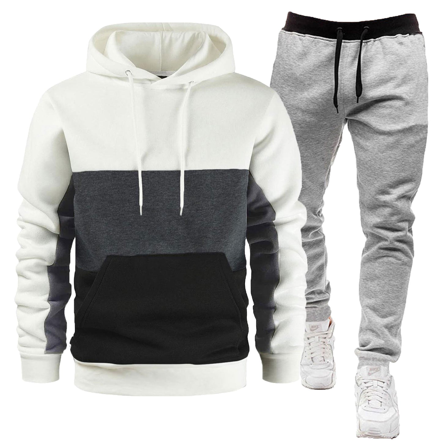 High Quality Men's Casual Suit Hooded Warm Versatile 2 Piece Sports Suit | SY001