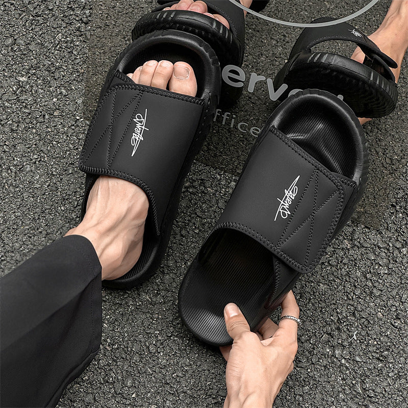 Men’s Suede Leather Fisherman Sandals | Outdoor Slide Slippers with Arch Support | Summer Beach Casual Shoes for Men | T98-1