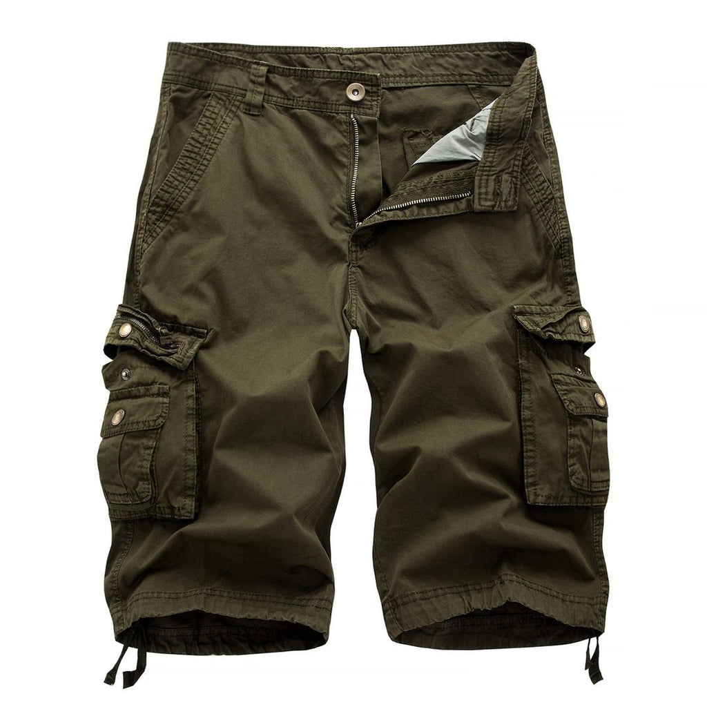 Übergröße Herren Cargo Combat Shorts Baumwolle Vielseitige Halbhose Twill Knie 3/4 Short Große Größe Taille von 36" - 48" | A082