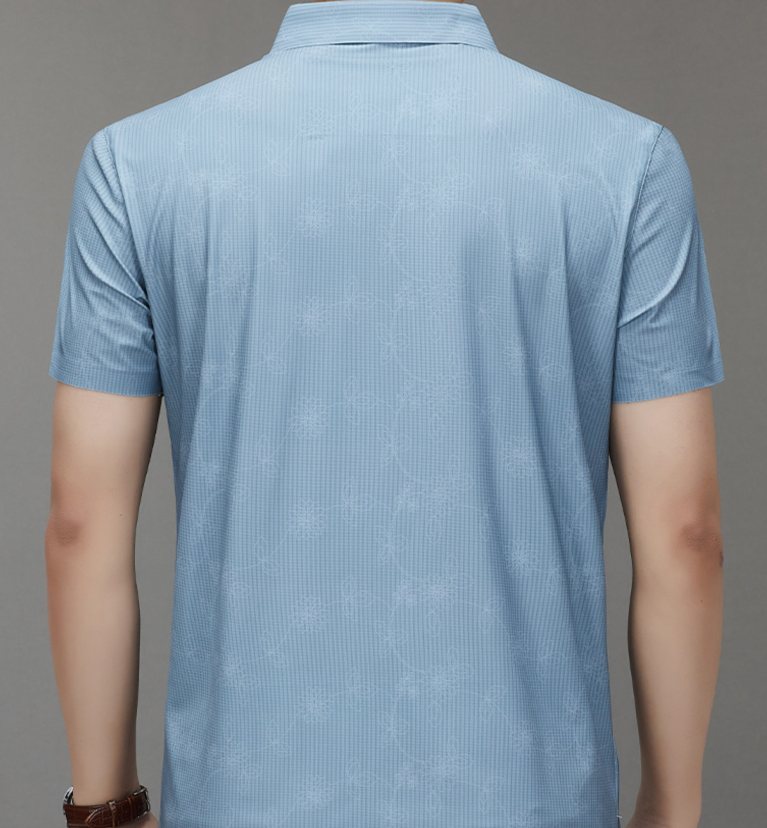 Herren Sommer Jacquard Strickcardigan – Leichtes &amp; Atmungsaktives Kurzarmshirt | 2568 