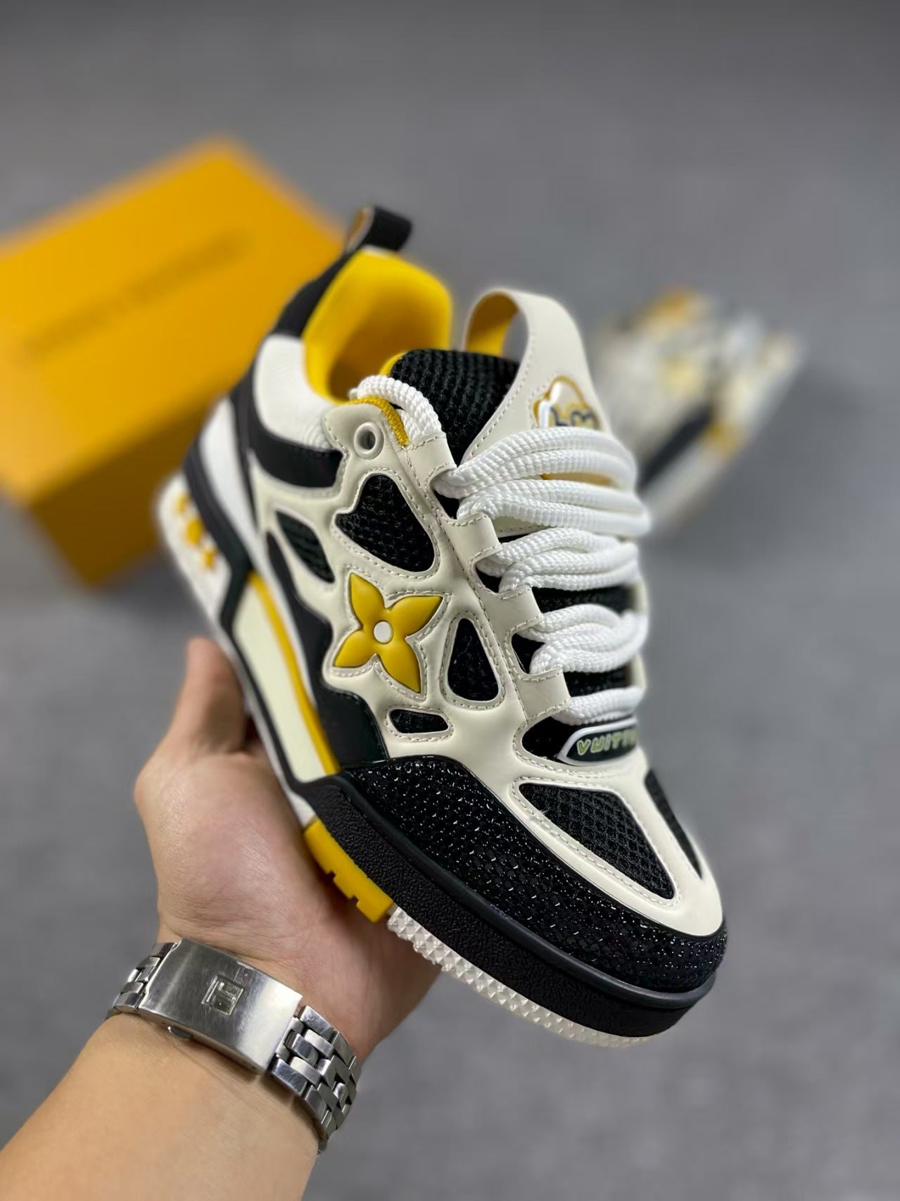 Unisex Donut Thick-Soled Dad Sneakers | Height-Increasing Chunky Trainers | Fashion Casual Lace-Up Sports Shoes | 12124