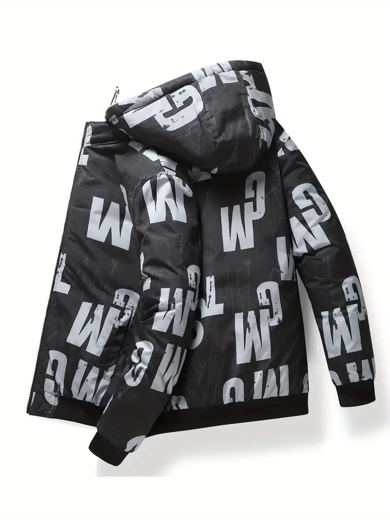 Herren Pufferjacke mit Kapuze, lässige Regular Fit Wintermantel Daunenjacke | 2021/TL 