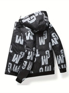 Herren Pufferjacke mit Kapuze, lässige Regular Fit Wintermantel Daunenjacke | 2021/TL 