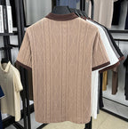 Men's Oversize Polo Shirt | Casual Golf Knit Tee Breathable Polo Shirt |