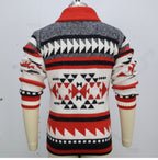 Herren-Strickjacke mit Reißverschluss, europäischer und amerikanischer Jacquard-Pullover mit langen Ärmeln und Revers | SY0012 