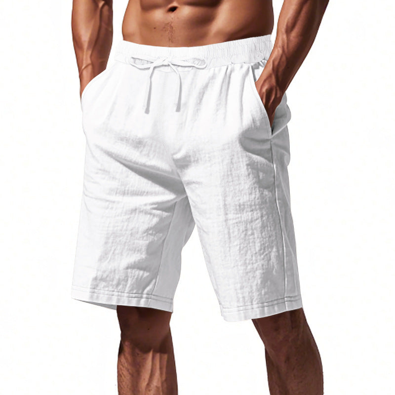 Leichte Strandshorts aus Leinenmischung für Herren – Relaxed Fit 5-Zoll-Freizeitshorts | WW-2 