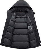 Wasserdichte Winter-Daunenjacke für Herren, weiße Entendaunen, Parkas, mittellang, dick, warm, Mantel | DJ046 