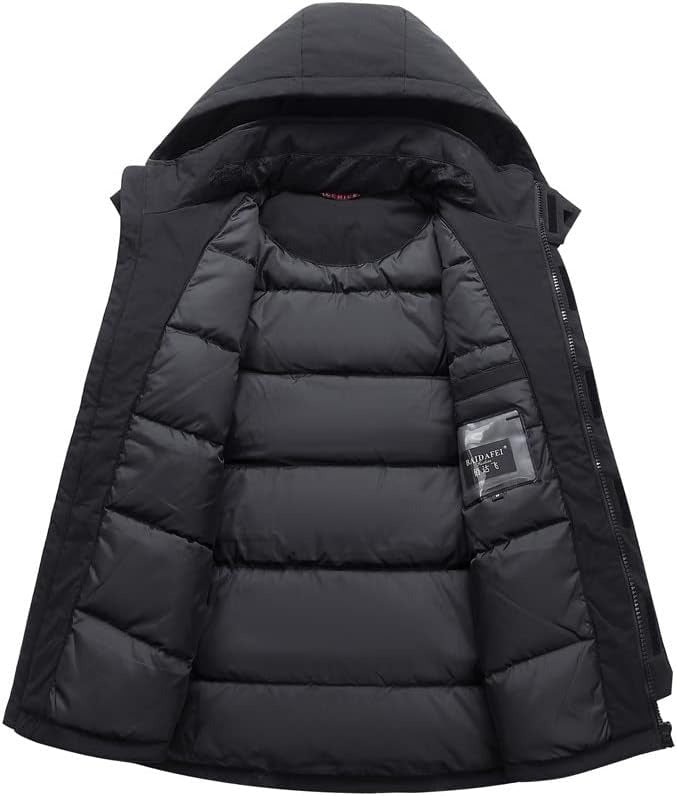 Wasserdichte Winter-Daunenjacke für Herren, weiße Entendaunen, Parkas, mittellang, dick, warm, Mantel | DJ046 