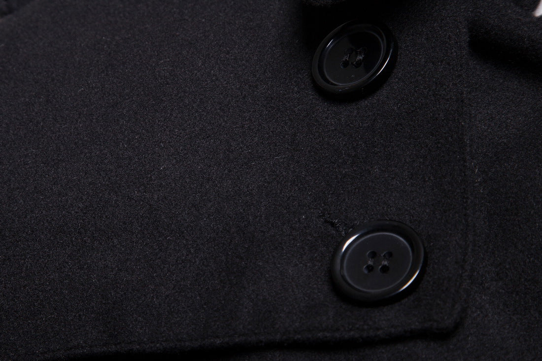 Herren Formeller Business Herbst Winter Casual Revers Zweireihiger Premium Baumwollmantel Langer Trenchcoat Jacke | 9280 