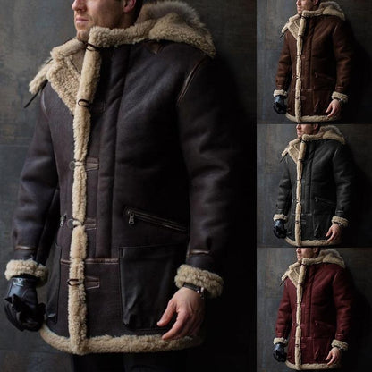 Men Winter Casual Warm Thick Parka Outerwear Plus Size Fur Jacket Coats | 3258#