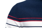 Herren Gestreifter Patchwork Strickpullover – Rundhals Casual Pullover für Herbst/Winter | SW117 