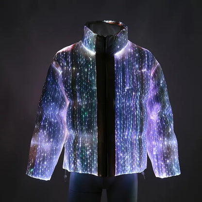 Premium end Technology LED Fiber Optic Light-Up Jacket Luminous Warm Coat for Men | JXT-1111