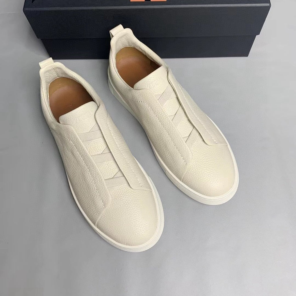 New Genia European Men's Loafers | Genuine Leather Slip-On Sneakers | Premium Casual Driving Shoes | 8611
