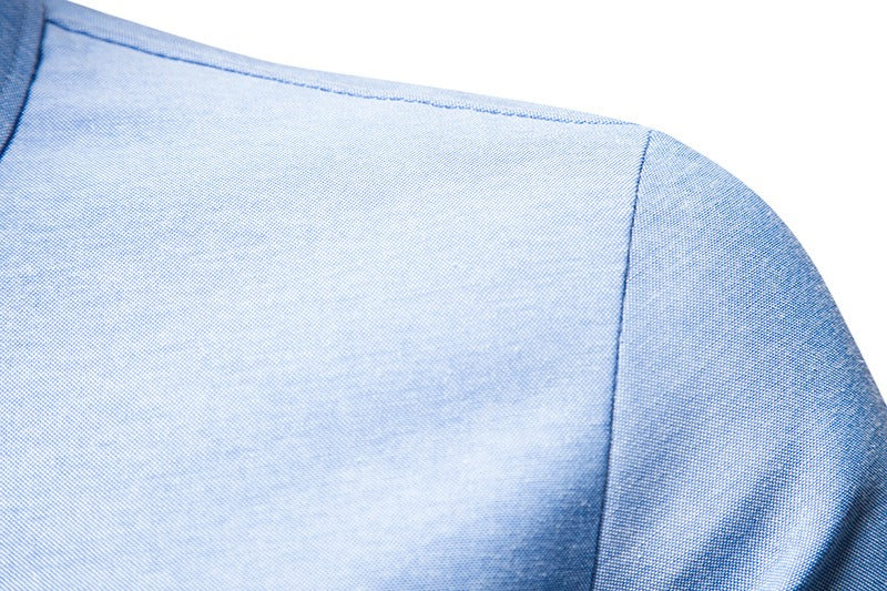 Herren Slim Fit Langarmhemden Streetwear Business Patchwork Formales Hemd 