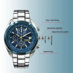 Herren Luxusuhr Marke Quarz Business Chronograph Wasserdichte Armbanduhr | 8220 