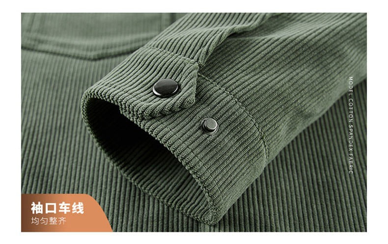 Herrenjacke Slim-Fit Mantel Cord Mode Lässige Bomberjacken für Männer | XX-1807 
