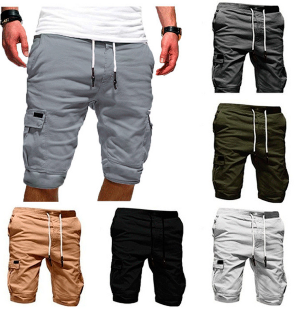 Herren Atmungsaktive Anti-Falten Chino Cargo Schnelltrocknende Shorts Mehrere Taschen Sommer Strandhose | ZK36 