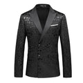 Big &Tall Men's Double Breasted Blazer | Slim Fit Business Casual Sport Coat | Non-Iron Polyester Blend | 7220