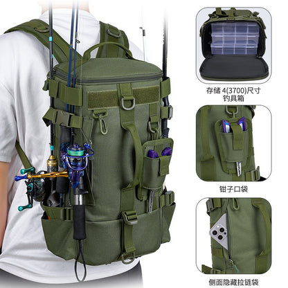 HENGTU Wasserdichter Angelrucksack – Ködertasche mit Nass-Trocken-Trennung | 730 
