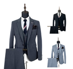 Sharp &amp; Tailored Herren 3-teiliges Slim Fit Einreihiger Anzug Blazer Hochzeit Business Anzughose und Weste Set | HC69 