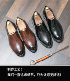 Herren Business-Loafer mit spitzer Zehenpartie und Reißverschluss, edel, gutaussehend, formelle Abendschuhe | 7823 