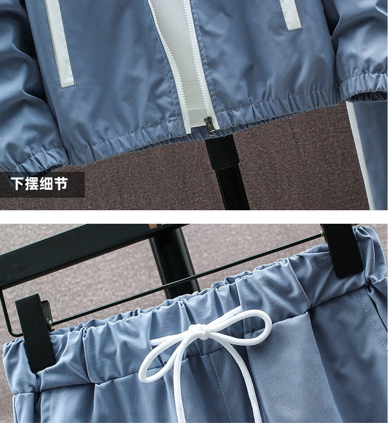 Herren Trainingsanzug Jogging Set 2-teilig Gym Fitness Winddicht Sweat Suit Jacken Set | TZ7801 