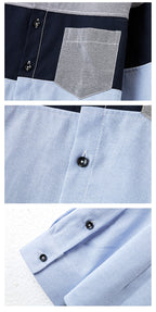 Herren Jeanshemd Langarm Slim Fit Farblich passendes Freizeithemd | CS43 