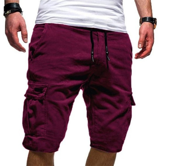 Herren Atmungsaktive Anti-Falten Chino Cargo Schnelltrocknende Shorts Mehrere Taschen Sommer Strandhose | ZK36 