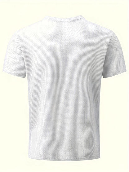 Herren-T-Shirt mit Bambusstreifen, kurzärmelig, atmungsaktiv, dehnbar, für den Sommer, Freizeitkleidung | 115 CSF 