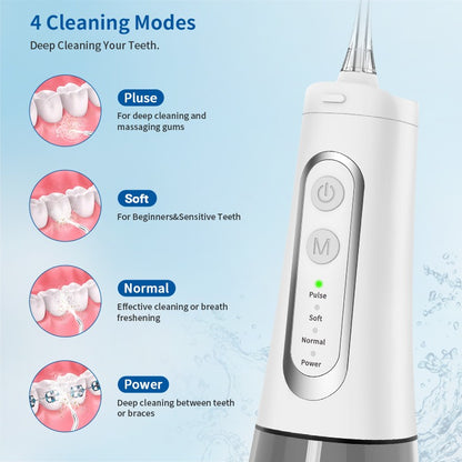 Waterproof Rechargeable Cordless Electric Portable Jet Teeth Cleaning Dental Oral Irrigator Water Flosser |