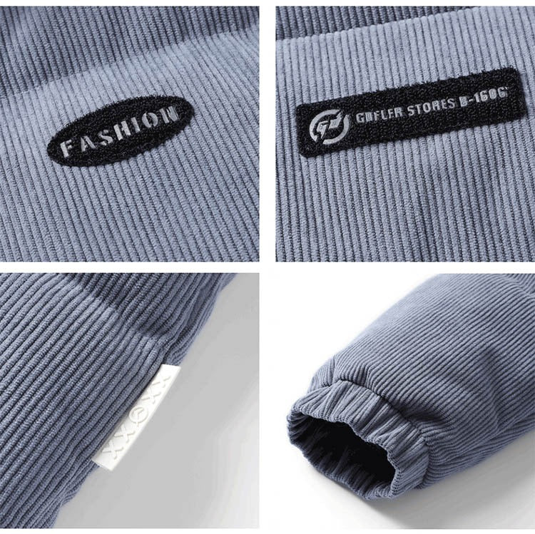 Wintermantel aus Cord, Pufferjacke, lockere, warme Bomberjacke aus Wattebaumwolle (Tasche nicht im Lieferumfang enthalten) | HP-009 