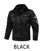 Herren Winterpelzmantel - Warme Fleece-Samt- &amp; weiche Leder-Thermojacke für draußen | 821 