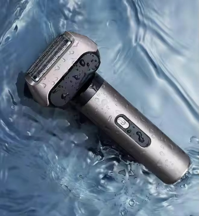 PRITECH R4 Elektrorasierer für Männer, wiederaufladbarer Haar- und Bartschneider mit USB-Anschluss, IPX7-wasserdicht, mit Rasierklingen | RSM-2120 
