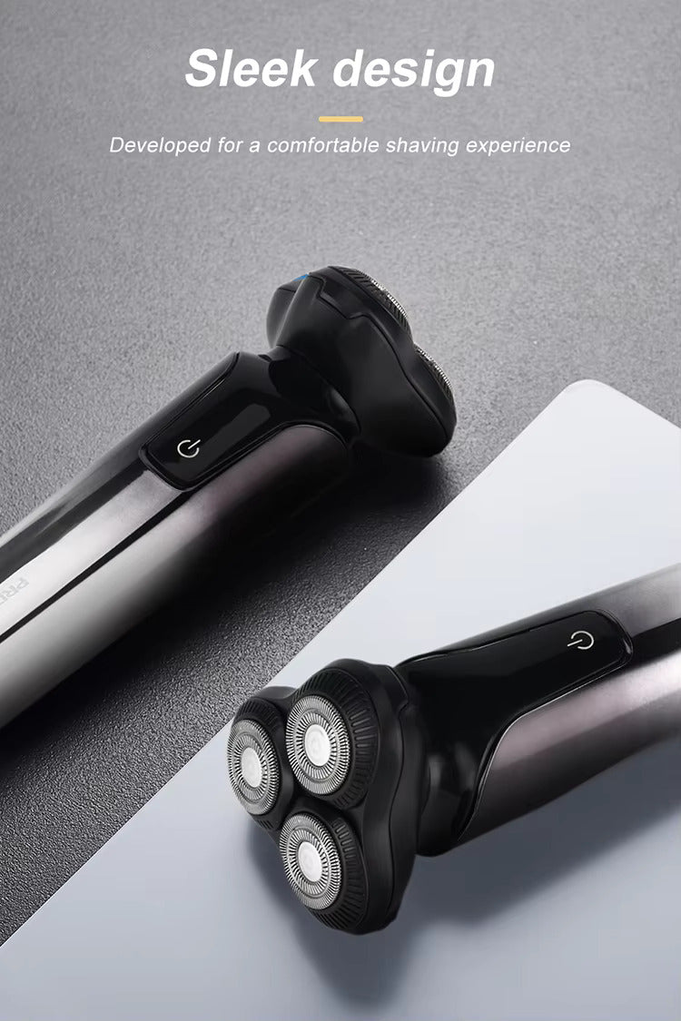 Elektrischer Herrenrasierer mit 3 Rotationsklingen für sanfte und präzise Pflege | RSM-2223 