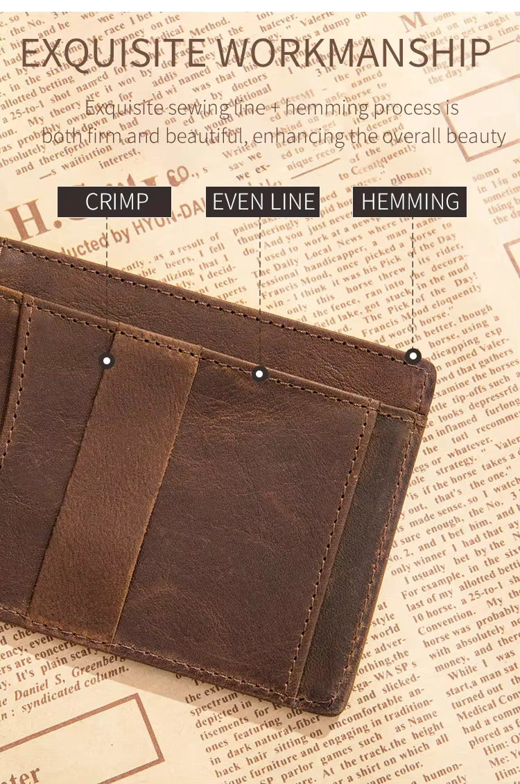 RFID-Diebstahlsichere Herren-Lederbrieftasche Stilvolles und sicheres Design für den täglichen Gebrauch | 1042 