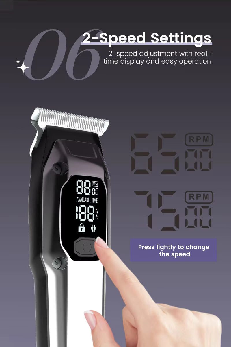 Kabellose, wiederaufladbare Haarschneidemaschine, professioneller Haarschneider für Männer | PR-3148LED 