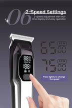 Kabellose, wiederaufladbare Haarschneidemaschine, professioneller Haarschneider für Männer | PR-3148LED 