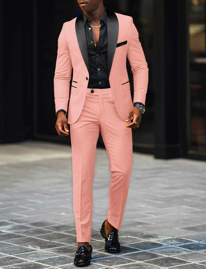 Zweiteiliger Herrenanzug mit einem Knopf, Smoking, Smart Fit, Anzug für den Abschlussball, Hochzeits-Smoking | 1988