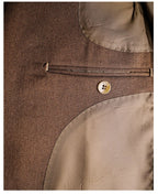 Hochwertiger zweiteiliger Slim Fit Zweireiher Anzug Einfarbig Steigendes Revers Doppelschlitze für Herren | S01 