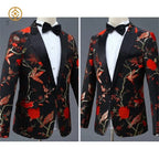 Herren Jacquard Anzug Business Hochzeit Party Smoking Kleid Blazer Hose Slim Fit Smoking | 1003 