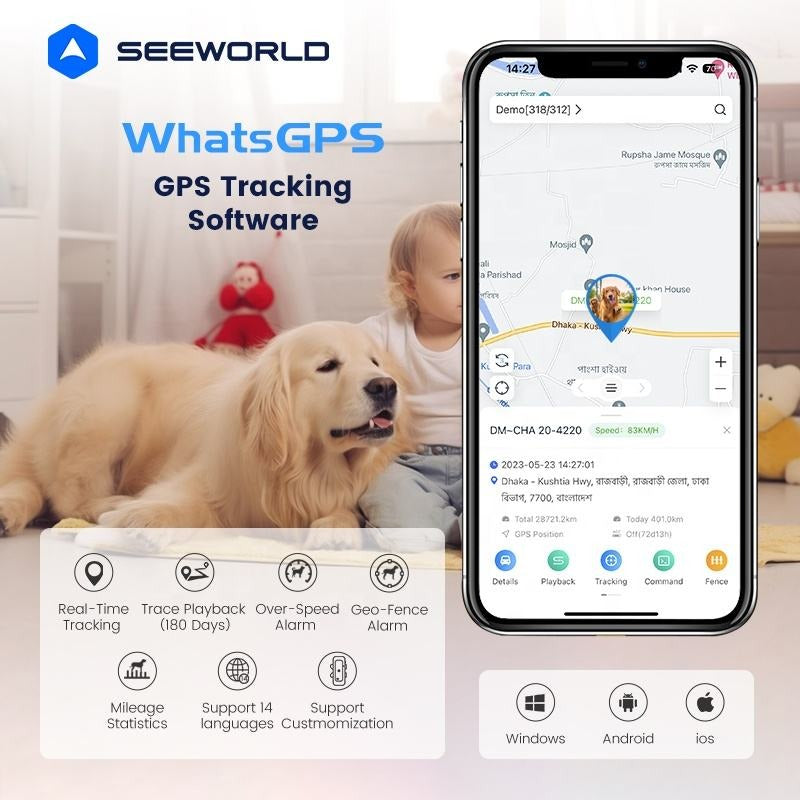 Hochwertiger drahtloser Haustier-Ortungsgerät, Haustierhalsband, GPS, Mini-Haustier-Tracking-Ortungsgerät | S26L 