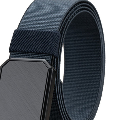 Men's Stretch Nylon Magnetic Metal Buckle Belt Elastic Jeans Belt