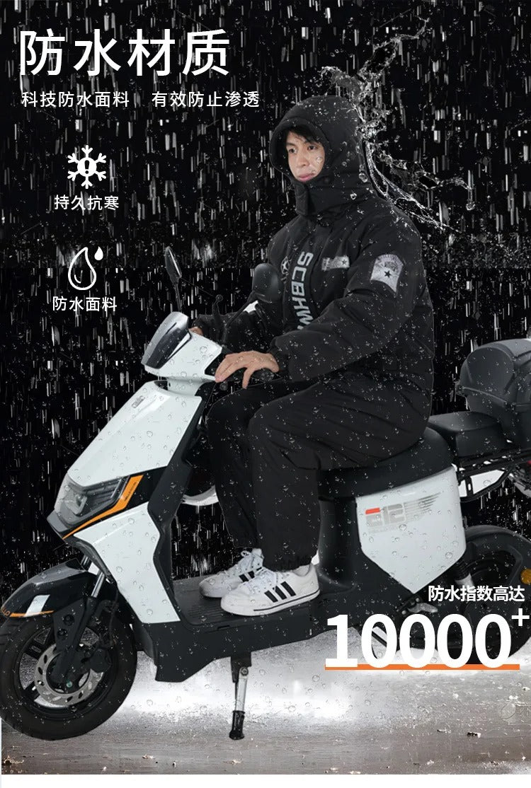 Men's & Women's Winter Ski Suit | Waterproof Windproof Fleece Jumpsuit | Cold Weather Motorcycle Riding Suit | 807