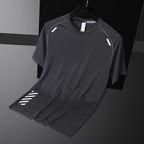 Herren Slim Fit Outdoor Gym Laufen Workout Fitness T-Shirt Lässig Atmungsaktiv Kurzarm Schnelltrocknende Shirts | 2203 