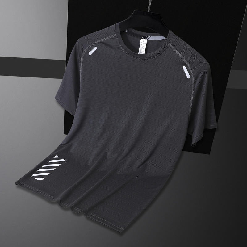 Herren Slim Fit Outdoor Gym Laufen Workout Fitness T-Shirt Lässig Atmungsaktiv Kurzarm Schnelltrocknende Shirts | 2203 