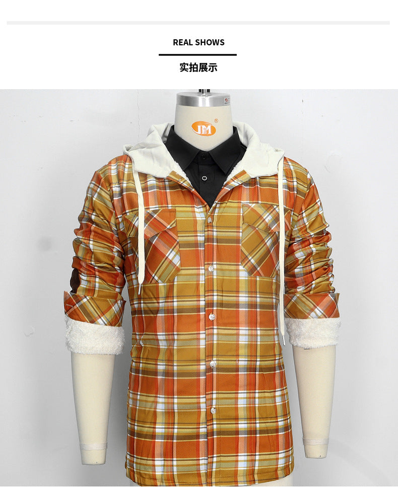 Hochwertiger leichter Flanell-Hoodie für Herren – Stilvolle Hemdjacke aus Baumwolle für lässigen Komfort | SY0093 