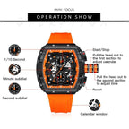 Herren Luxus Top Marke Quarz Sport Uhren Silikon Armband Chronograph Armbanduhren | MF0399G 