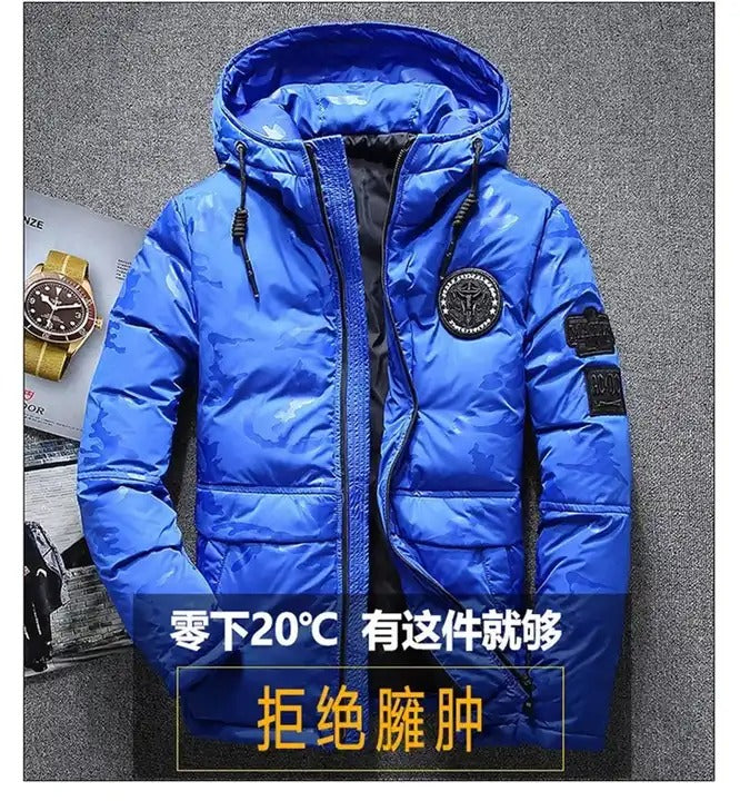 Men's Winter Down Jacket Warm Hoodie Duck Ski Suits Hooded Parkas Down Coat | 817